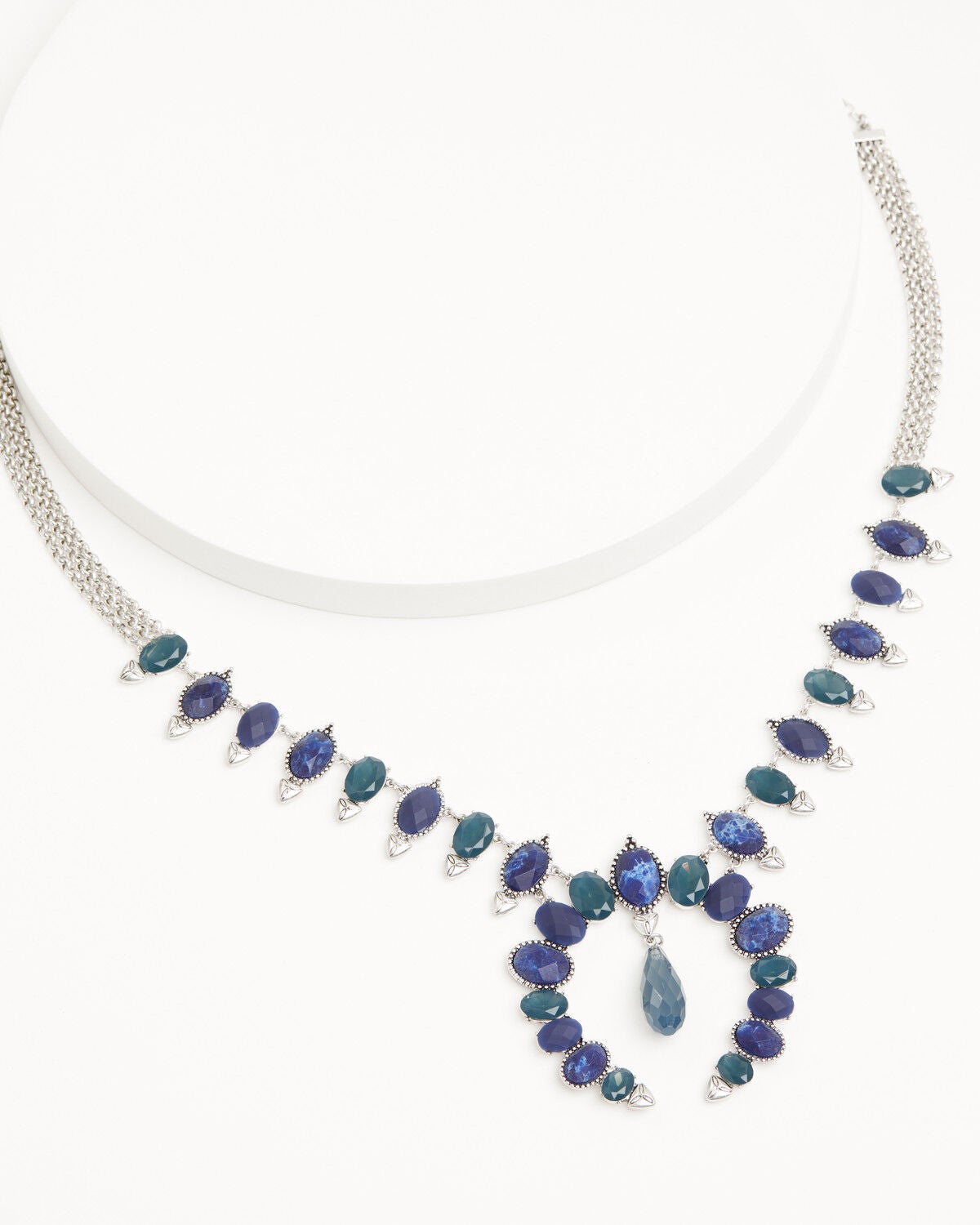 Image #2 - Lainey Wilson Women's Stone Squash Blossom Necklace, Silver, hi-res