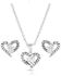 Image #1 - Montana Silversmiths Women's Silver Flirty Love Necklace & Earrings Jewelry Set, Silver, hi-res