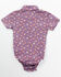 Image #3 - Shyanne Infant Girls' Printed Short Sleeve Onesie, Purple, hi-res