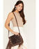 Image #1 - Shyanne Women's Briarwood Fringe Tooled Crossbody Bag, Brown, hi-res