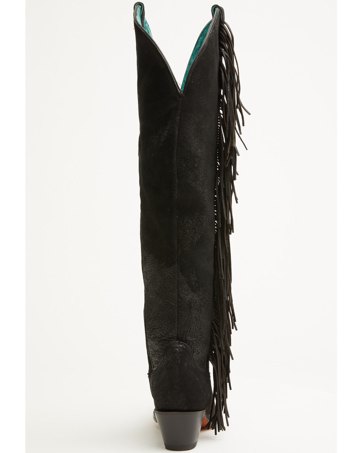 Image #5 - Corral Women's Fringe Tall Western Boots - Snip Toe, Black, hi-res