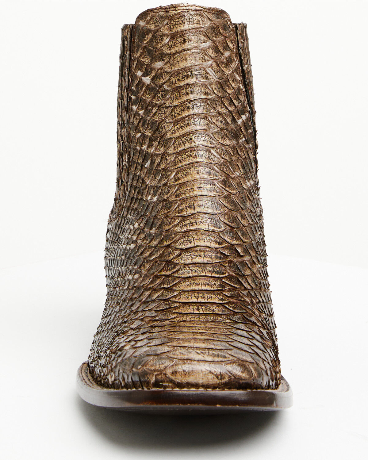 Image #4 - Cody James Men's Hash Exotic Python Western Ankle Boots - Broad Square Toe, Brown, hi-res