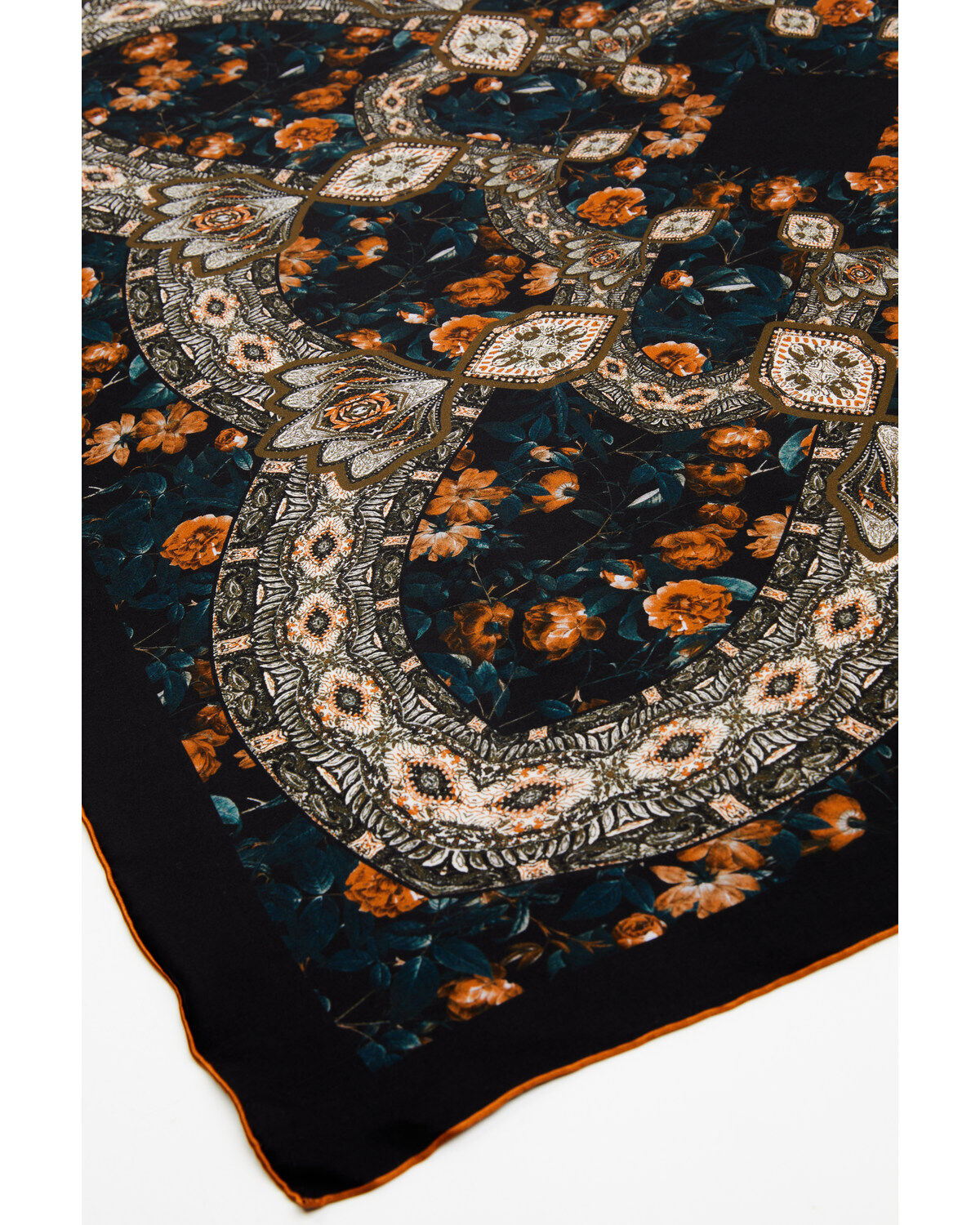 Image #2 - Shyanne Women's Black Enchanted Forest Floral Wild Rag Silk Scarf, Multi, hi-res