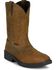 Image #1 - Justin Men's Trencher Pull-On Work Boots - Steel Toe, Brown, hi-res