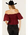 Image #4 - Wild Moss Women's Jacquard Flutter Sleeve Top, , hi-res