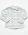 Image #1 - Angel Dear Toddler Boys' Plaid Print Long Sleeve Pearl Snap Western Shirt, Blue, hi-res