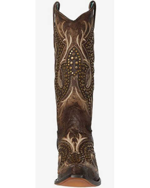 Image #3 - Corral Women's Embroidery & Studs Western Boots - Snip Toe, Taupe, hi-res