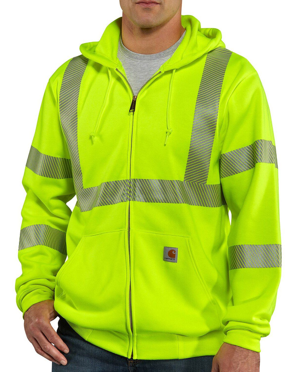 Image #1 - Carhartt High-Visibilty Zip-Front Class 3 Jacket, , hi-res