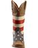 Image #4 - Roper American Flag Western Boots - Square Toe, Blue, hi-res