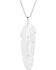 Image #1 - Montana Silversmiths Women's Love You More Feather Necklace, Silver, hi-res
