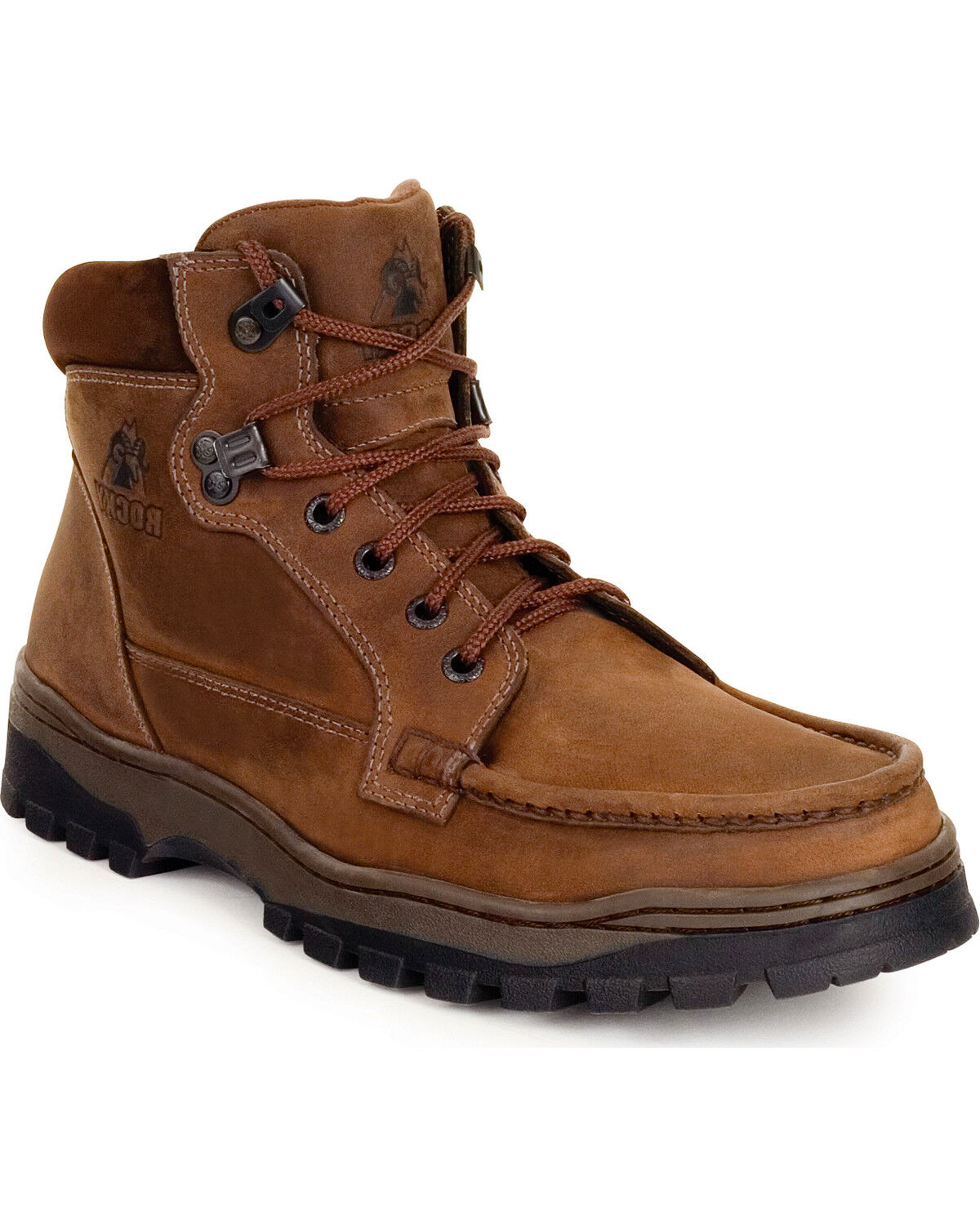 Image #1 - Rocky Men's Outback GORE-TEX Waterproof Field Boots - Moc Toe, Dark Brown, hi-res