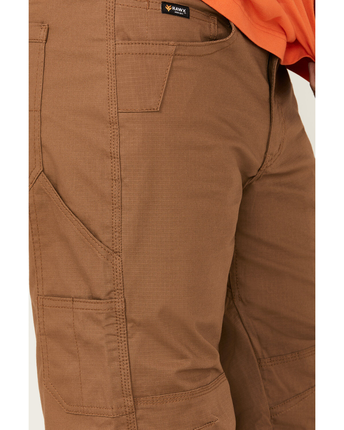 Image #2 - Hawx Men's Xtreme Double Front Ripstop Work Pants, Brown, hi-res