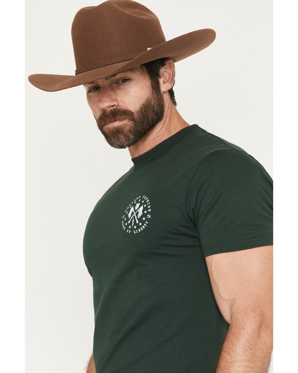 Image #3 - Howitzer Men's Defiant 76 Short Sleeve Graphic T-Shirt, Green, hi-res