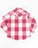 Image #2 - Wrangler Girls' Plaid Pearl Snap Long Sleeve Western Shirt, , hi-res