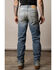 Image #2 - Zach Top X Kimes Ranch Men's Light Wash Mid Rise Knife Pocket Bootcut Rigid Denim Jeans, Light Wash, hi-res