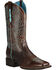 Image #1 - Ariat Women's Rich Brown Round Up Remuda Western Boots - Square Toe , , hi-res