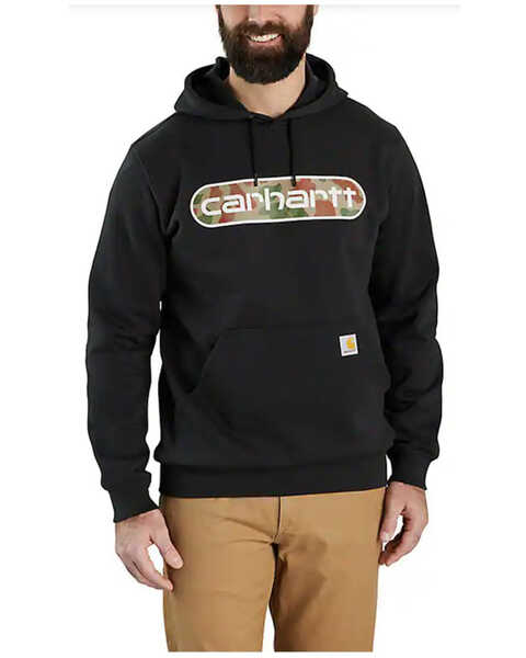 Carhartt Men's Loose Fit Midweight Hooded Sweatshirt, Black, hi-res