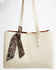 Image #2 - Justin Women's Paisley Print Scarf Tote Bag, Cream, hi-res