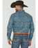 Roper Men's Autumn Sky Paisley Print Long Sleeve Button Down Shirt, Blue, hi-res
