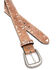Shyanne Women's Brown Cut-Out Cream Underlay Western Belt, Brown, hi-res