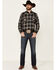 Image #2 - Ariat Men's Harrisburg Retro Plaid Long Sleeve Snap Western Shirt , Brown, hi-res