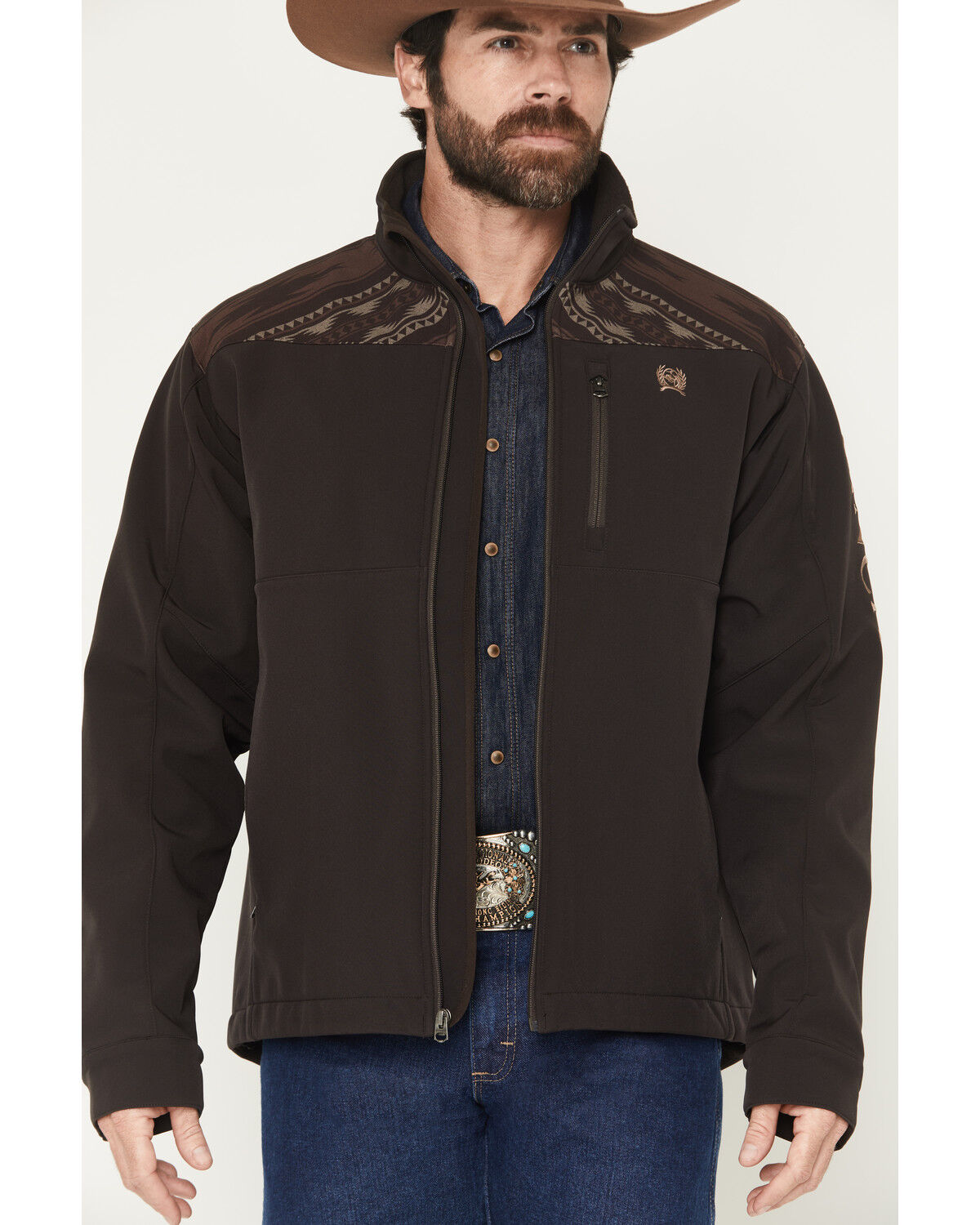 Cinch Men's Logo Bonded Softshell Jacket