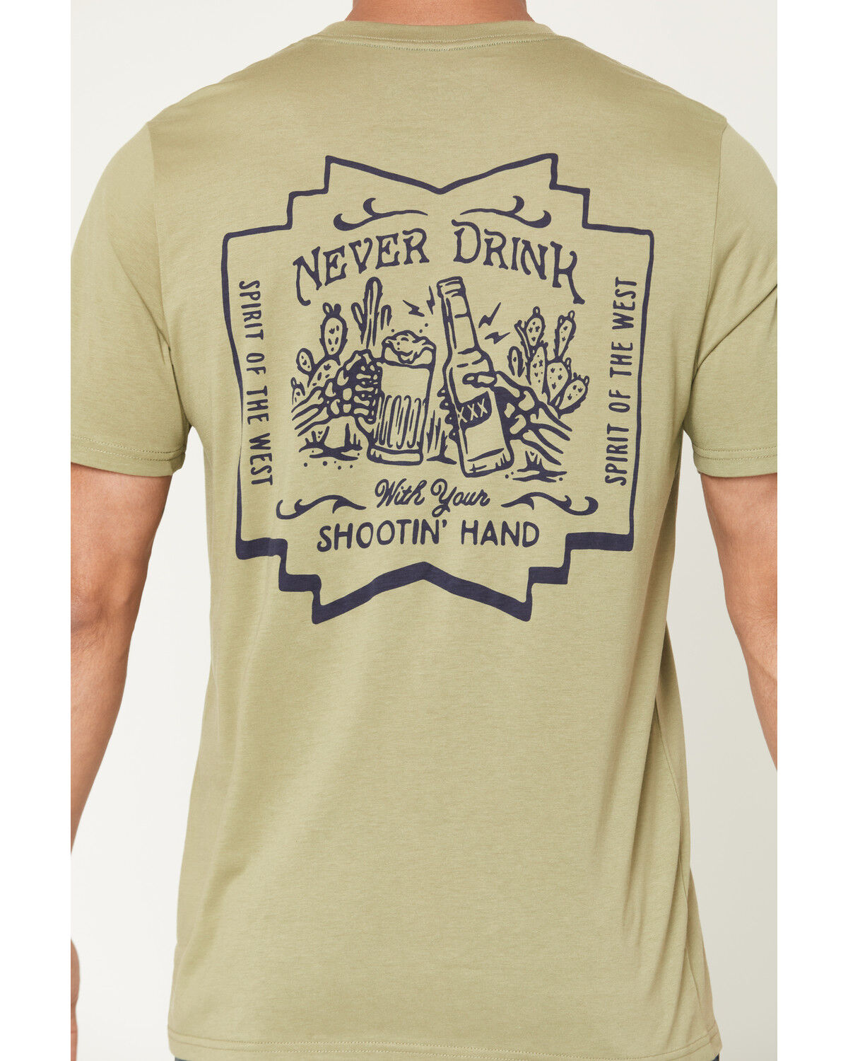Image #4 - Sendero Provisions Men's Shootin' Hand Short Sleeve Graphic T-Shirt, Sage, hi-res