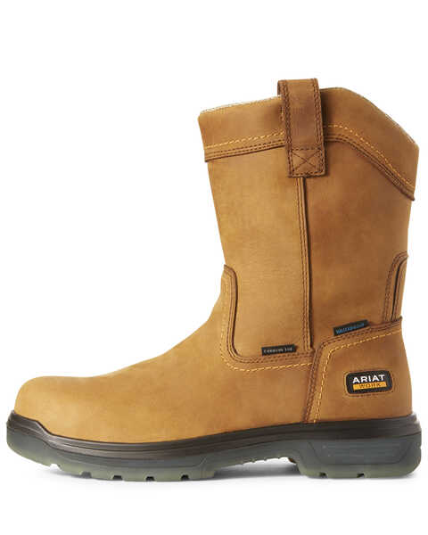 Image #2 - Ariat Men's Turbo Waterproof Western Work Boots - Carbon Toe, Brown, hi-res