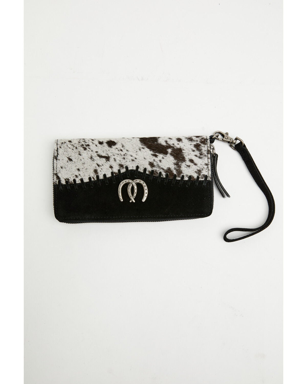 Idyllwind Women's Lyndale Double Horseshoe Hair-On Wallet, Black, hi-res