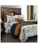HiEnd Accents Black Ranch Life Western Toile Reversible 2-Piece Twin Quilt Set, Black, hi-res