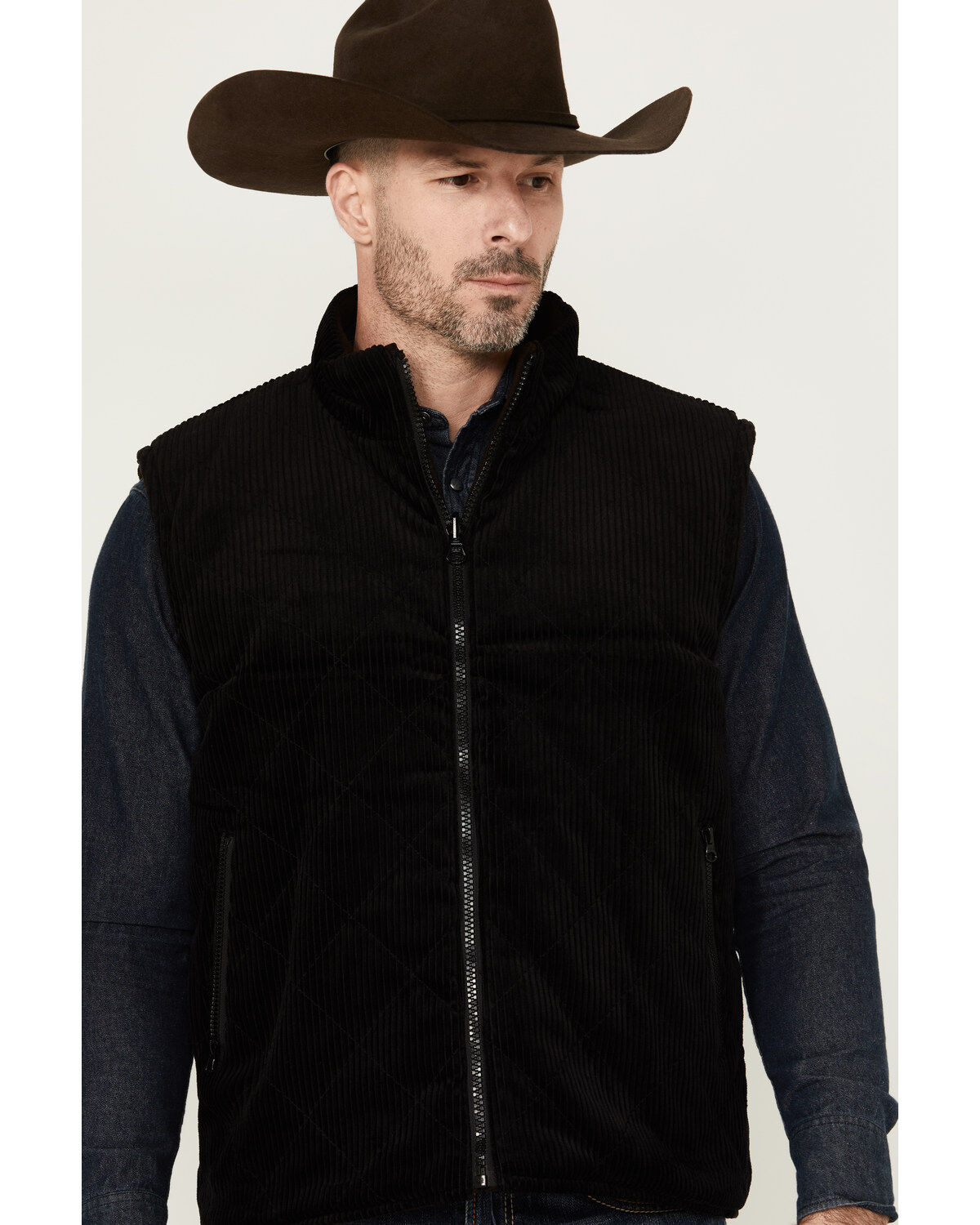 Image #2 - Resistol Men's Matthew Reversible Vest, Black, hi-res