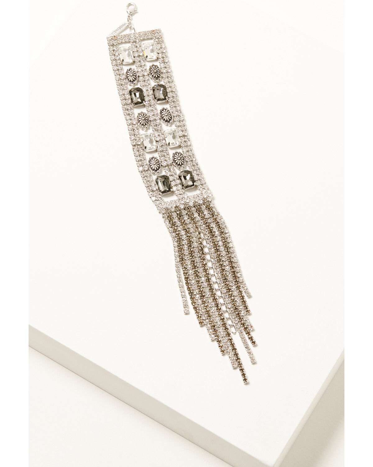 Image #2 - Wonderwest Women's Faith Fringe Rhinestone Bracelet, Silver, hi-res