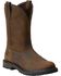 Image #1 - Ariat Men's Groundbreaker Pull On Work Boots - Soft Toe, Brown, hi-res