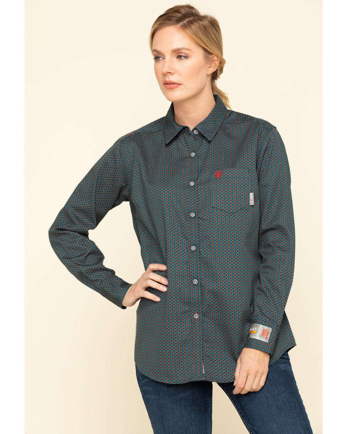 Image #1 - Ariat Women's Boot Barn Exclusive FR Sierra Work Shirt, , hi-res