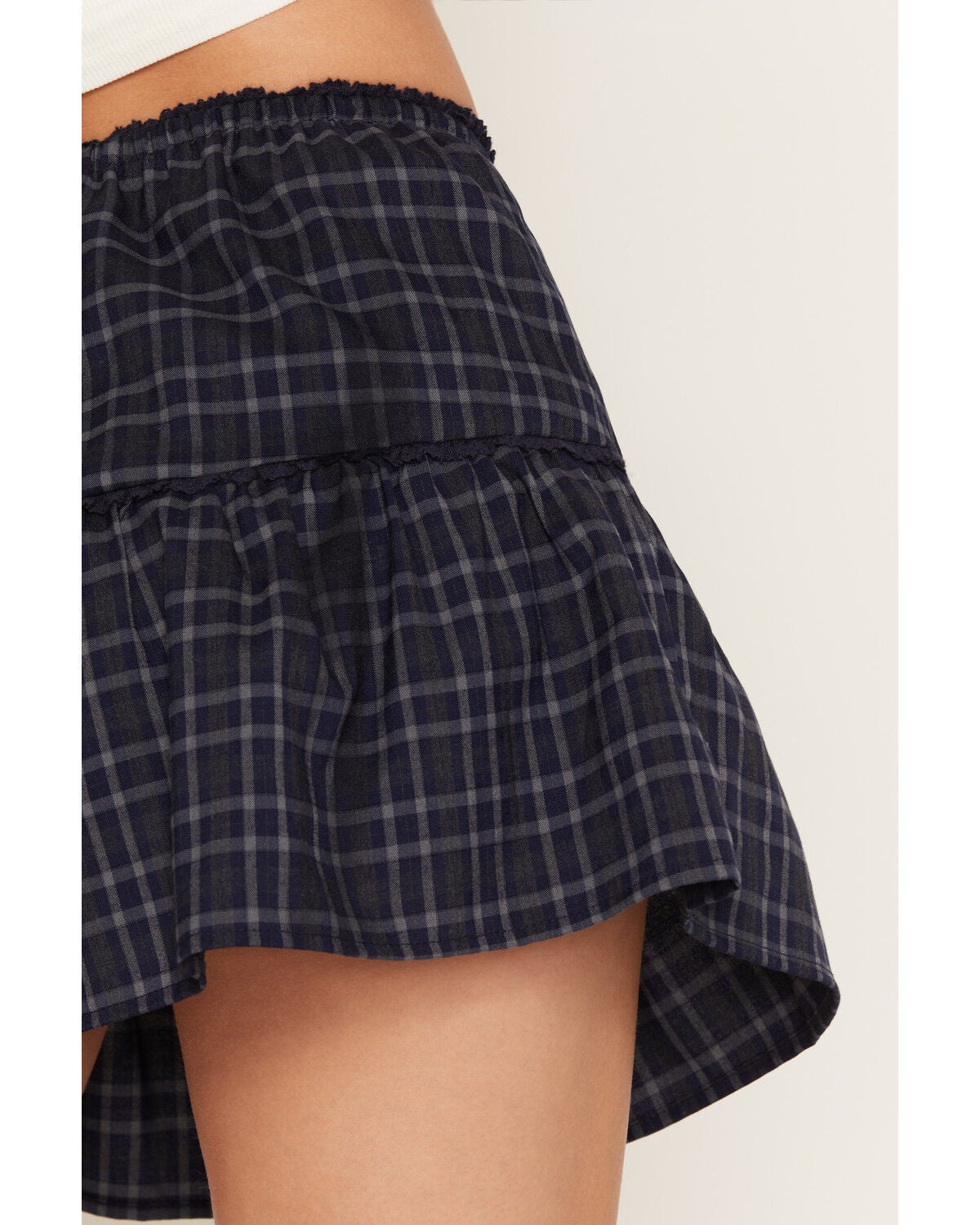 Image #4 - Wishlist Women's Plaid Print Mini Skirt, Navy, hi-res