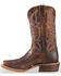 Justin Bent Rail Men's Navigator Western Boots - Square Toe, Brown, hi-res
