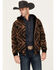 Image #1 - Cody James Men's Basin Southwestern Print Fleece Hooded Jacket, Brown, hi-res