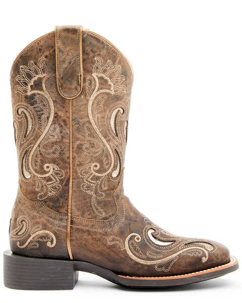 Image #2 - Shyanne Women's Melody Western Performance Boots - Broad Square Toe, Tan, hi-res
