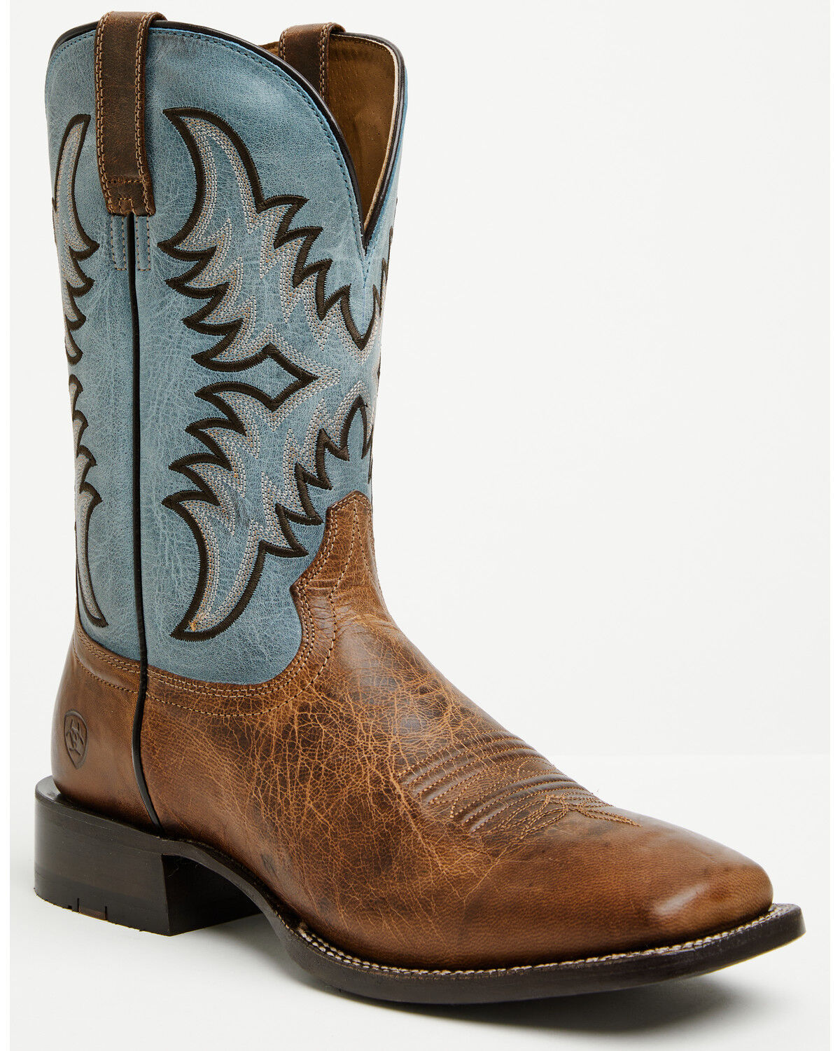 Ariat Men's Cattle Creek Western Boots - Broad Square Toe, Brown, hi-res