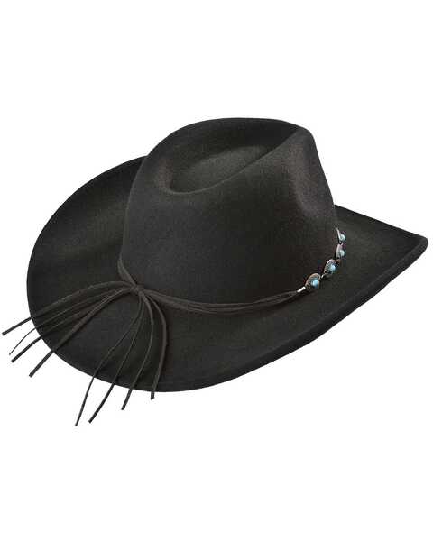 Image #3 - Outback Trading Co. Silverton UPF 50 Sun Protection Crushable Felt Hat, Black, hi-res