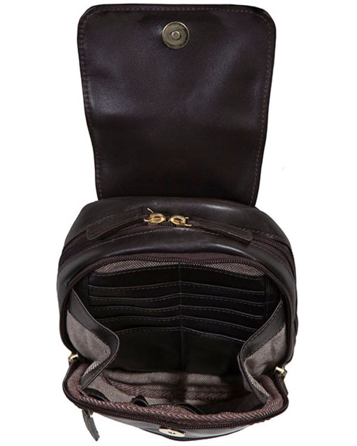 Image #3 - Scully Women's Poppi Leather Mini Backpack, Chocolate, hi-res