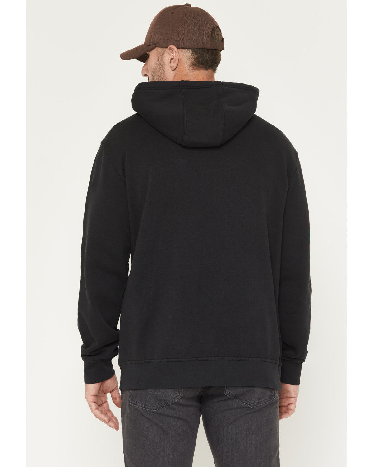 Image #4 - Hawx Men's Grit Garment Dyed Hooded Sweatshirt, Black, hi-res