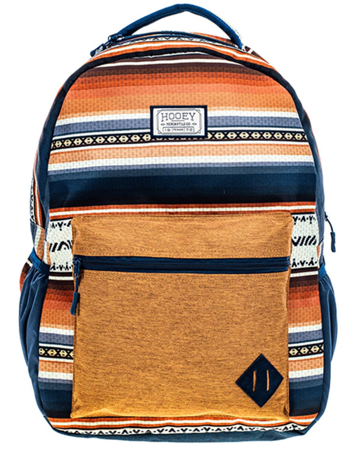 Image #1 - Hooey Recess Serape Stripe Print Backpack, Navy, hi-res