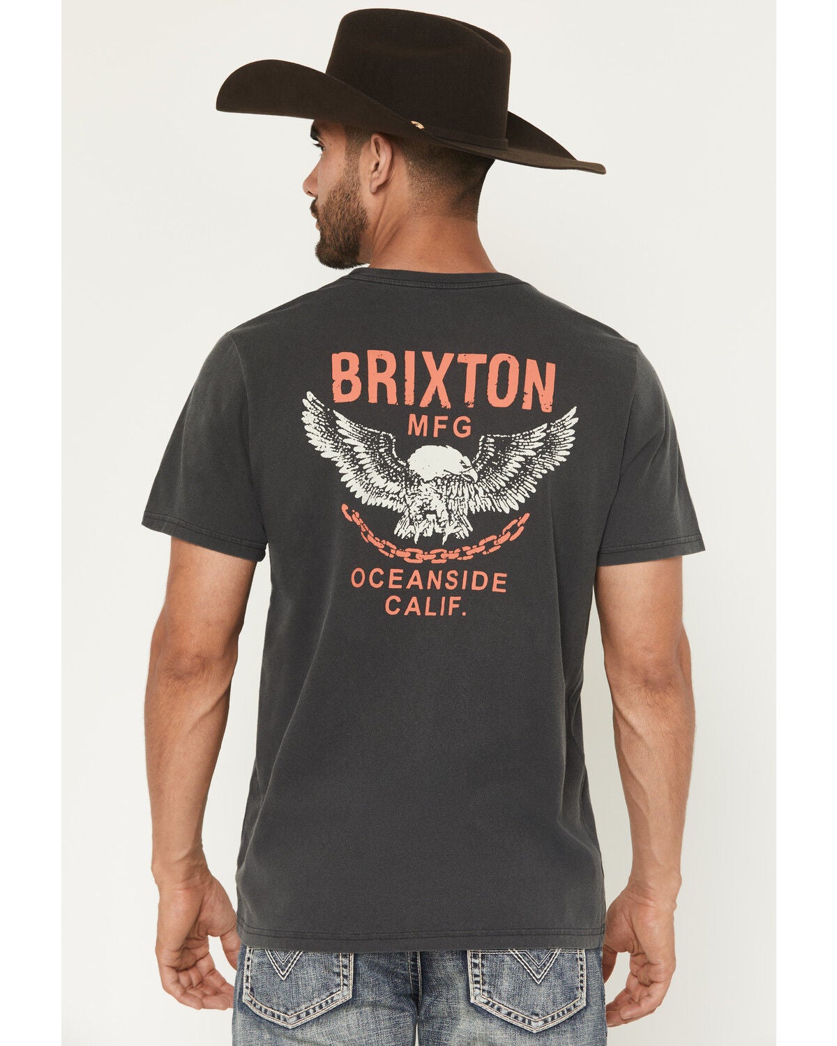 Brixton Men's Waller Logo Short Sleeve Graphic T-Shirt, Black, hi-res