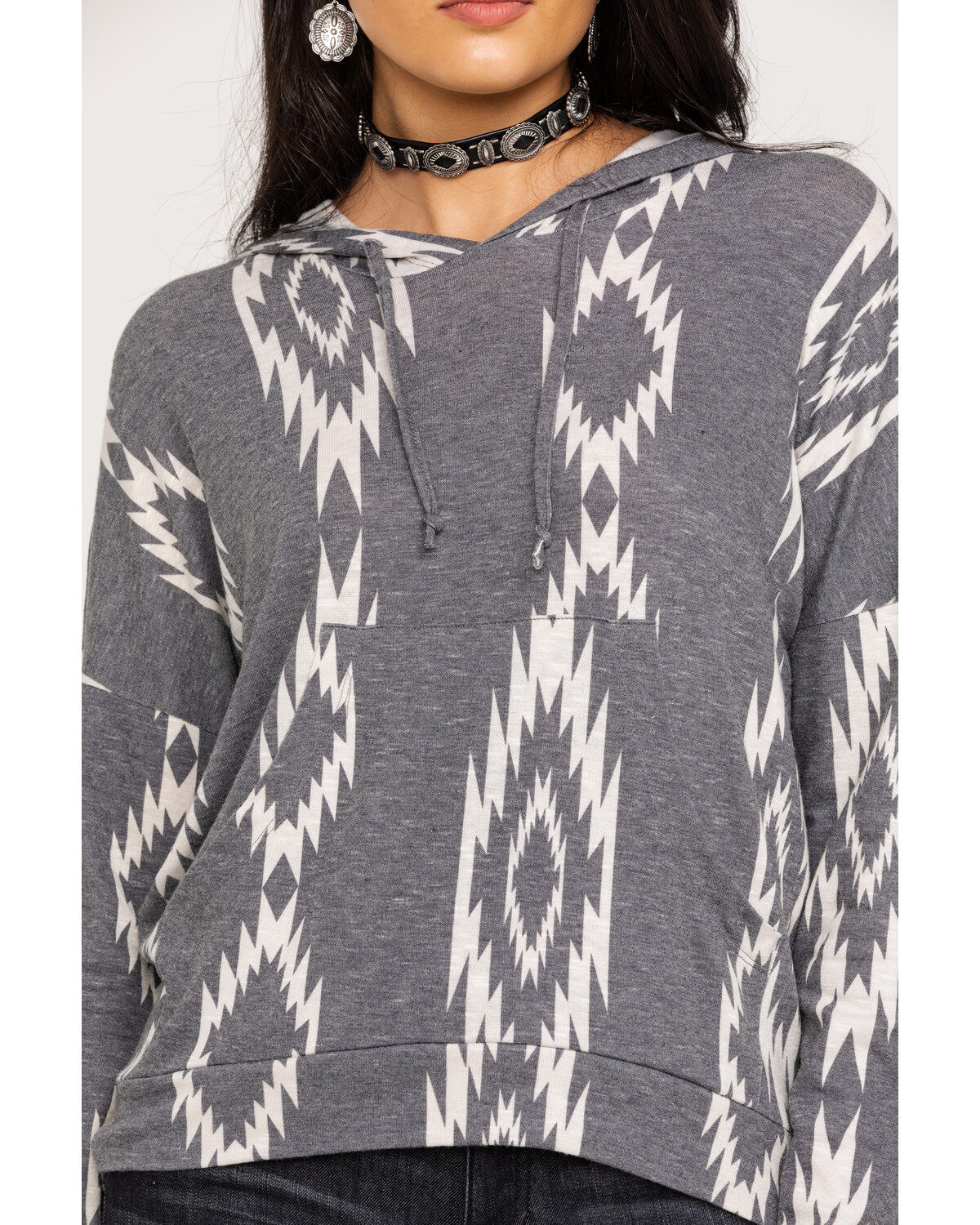 Aztec print hoodie clearance