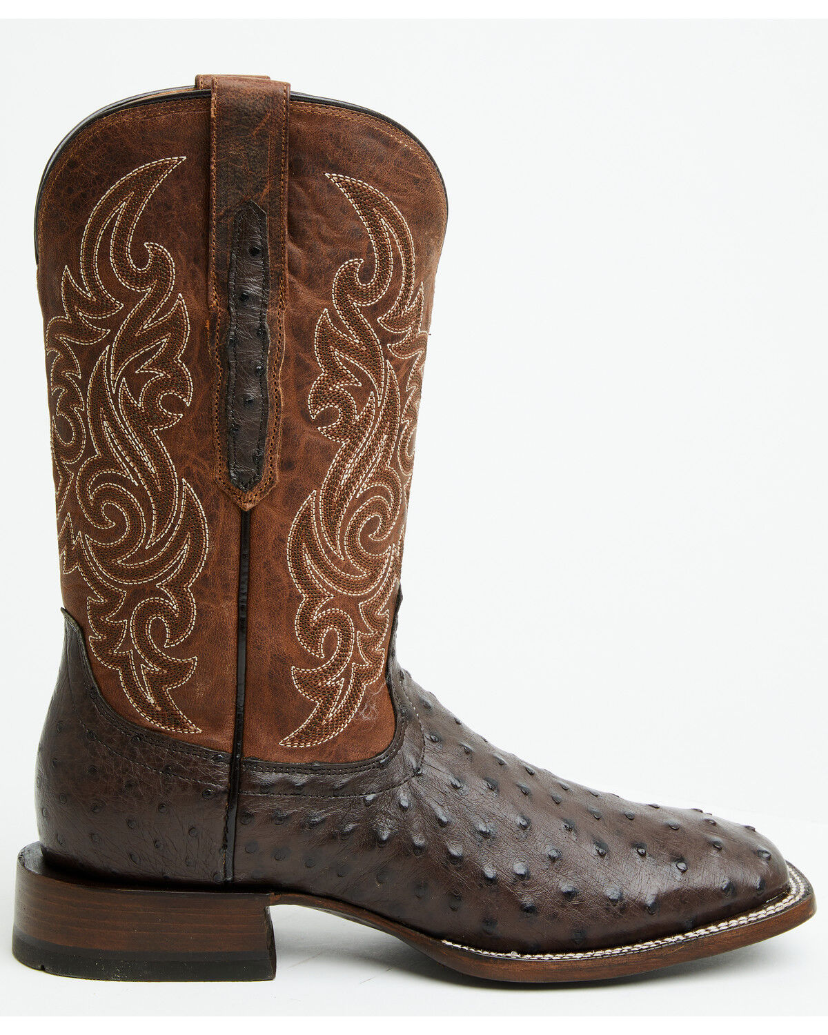Ariat Men's Classic Cash Exotic Ostrich Western Boots - Broad Square Toe