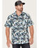 Image #1 - Scully Men's Palm Tree Floral Print Short Sleeve Button Down Western Shirt, , hi-res