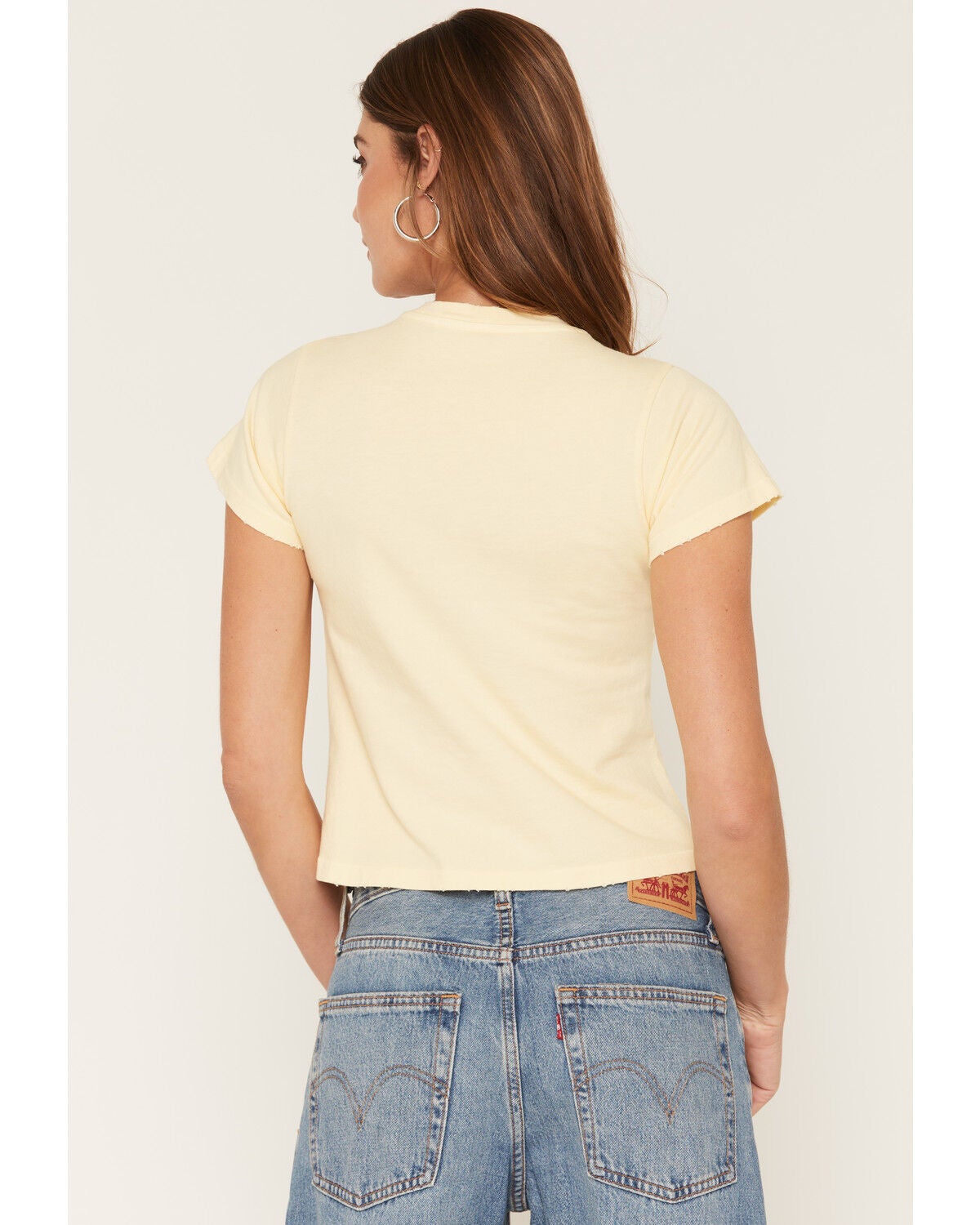 Image #4 - Daydreamer Women's Sun Records X Elvis Good Rockin Short Sleeve Graphic Baby Tee, Yellow, hi-res