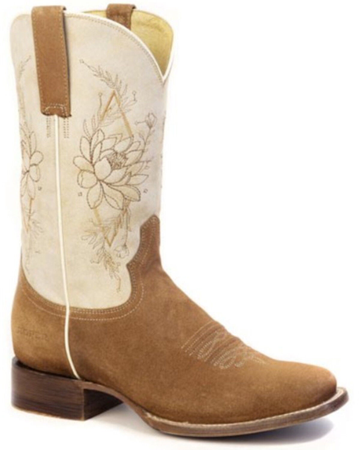 Image #1 - Roper Women's Abbie Western Boots - Broad Square Toe, Brown, hi-res