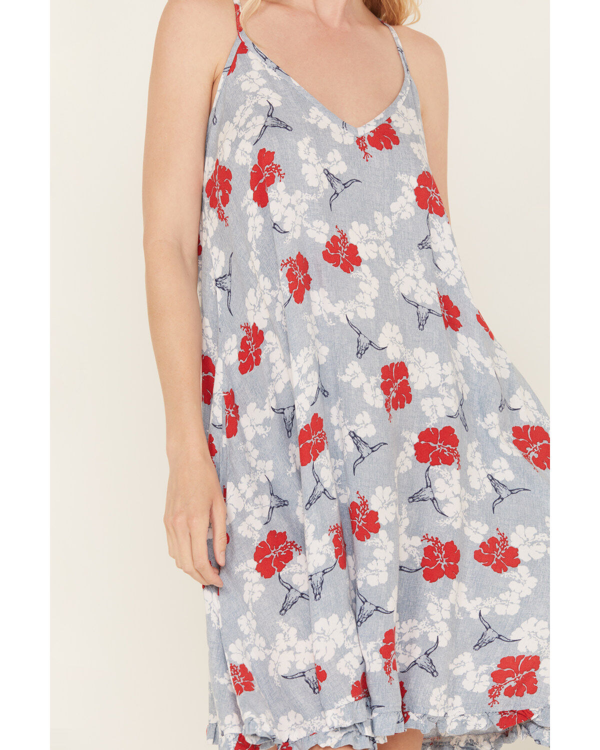 Image #3 - Ariat Women's Western Aloha Mini Dress, Cream/brown, hi-res
